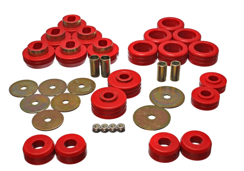 92-97 GM Denali XL/Blazer/Yukon XL 4WD Red Body Mount Set - Click Image to Close