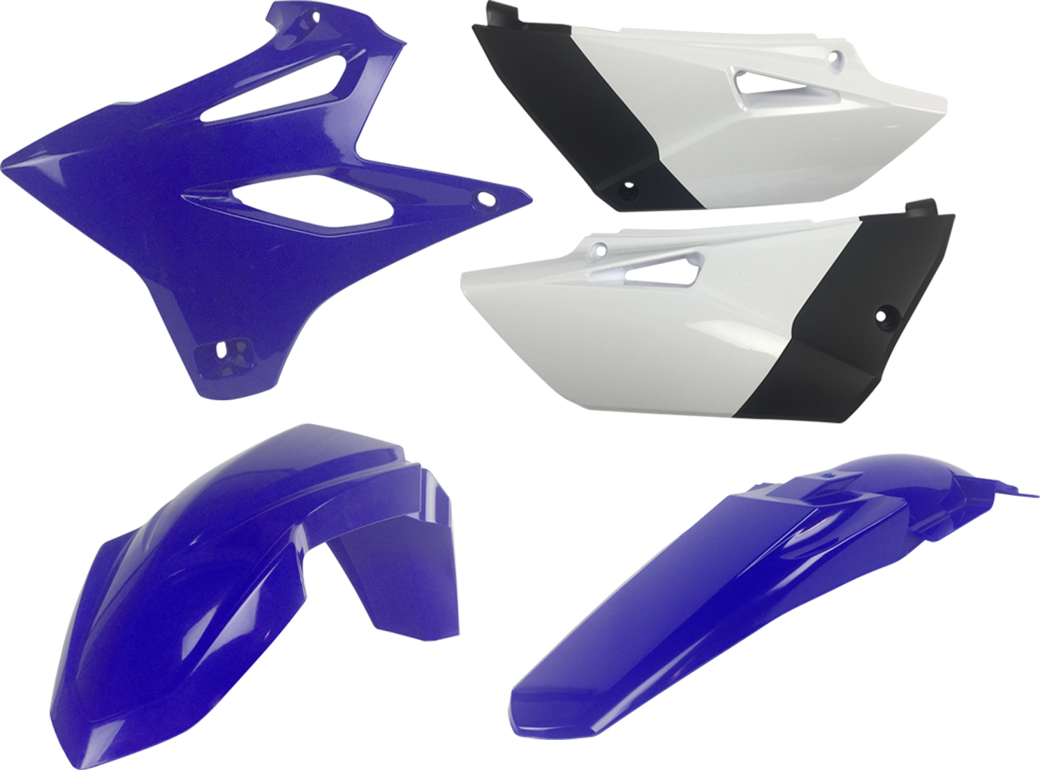 Blue & White Plastic Kit - Original '15 - For 15-21 Yamaha YZ85 - Click Image to Close