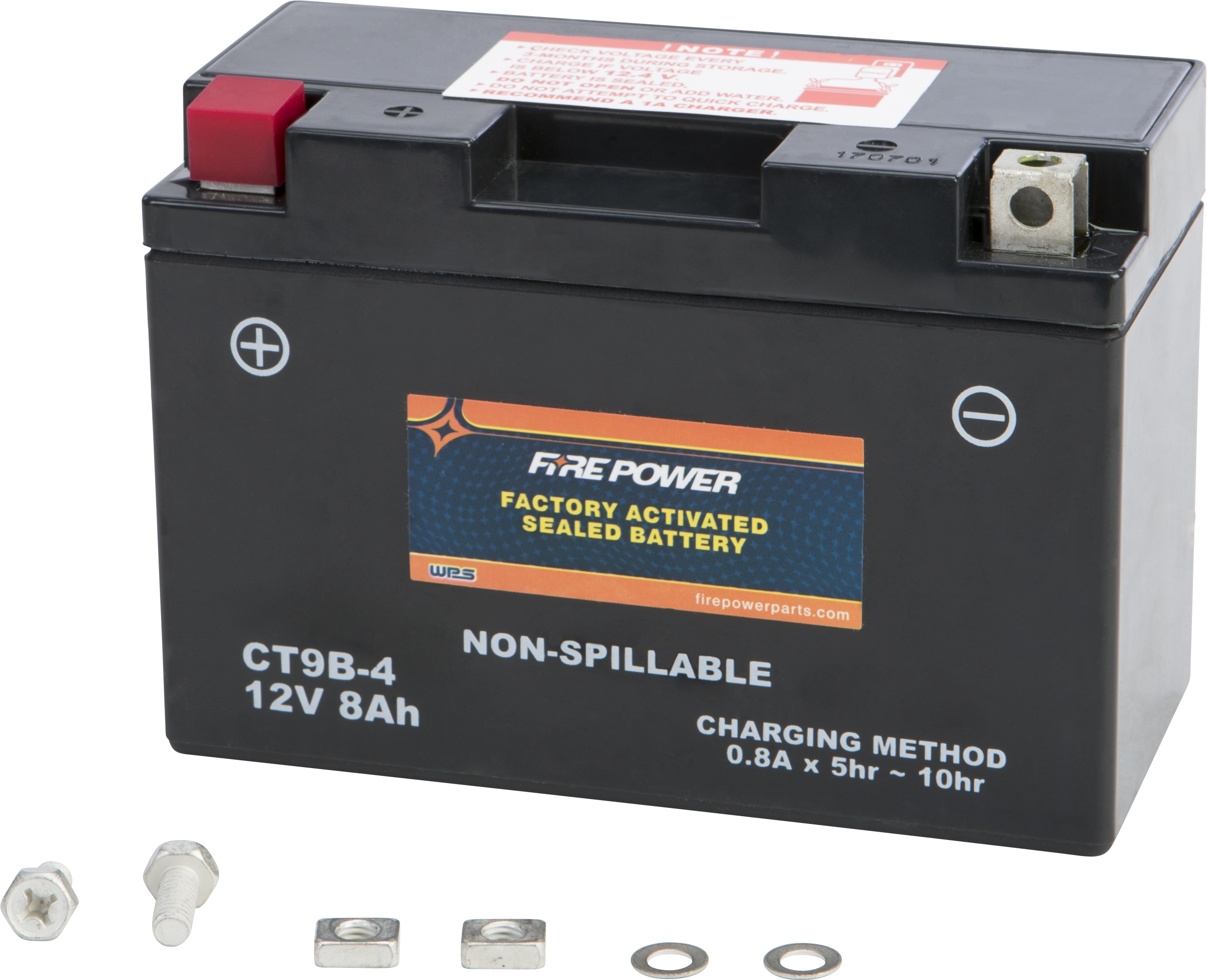 Factory Activated Sealed Battery - Replaces YT9B-4 - Click Image to Close