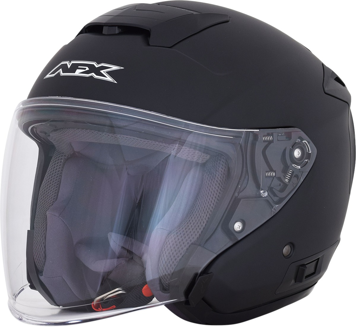 FX-60 Open Face Street Helmet Matte Black Small - Click Image to Close