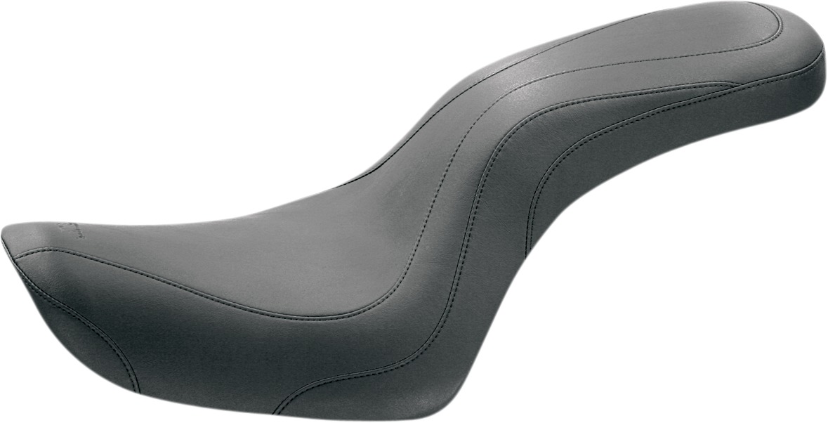 Daytripper Stitched Leather 2-Up Seat - Black - For Honda 1100 Shadow - Click Image to Close