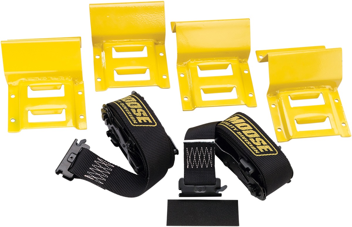 ATV/UTV Tire Tie Down Wheel Chock Kit - 1500 lbs. Rating for 10" to 30" Tires - Click Image to Close