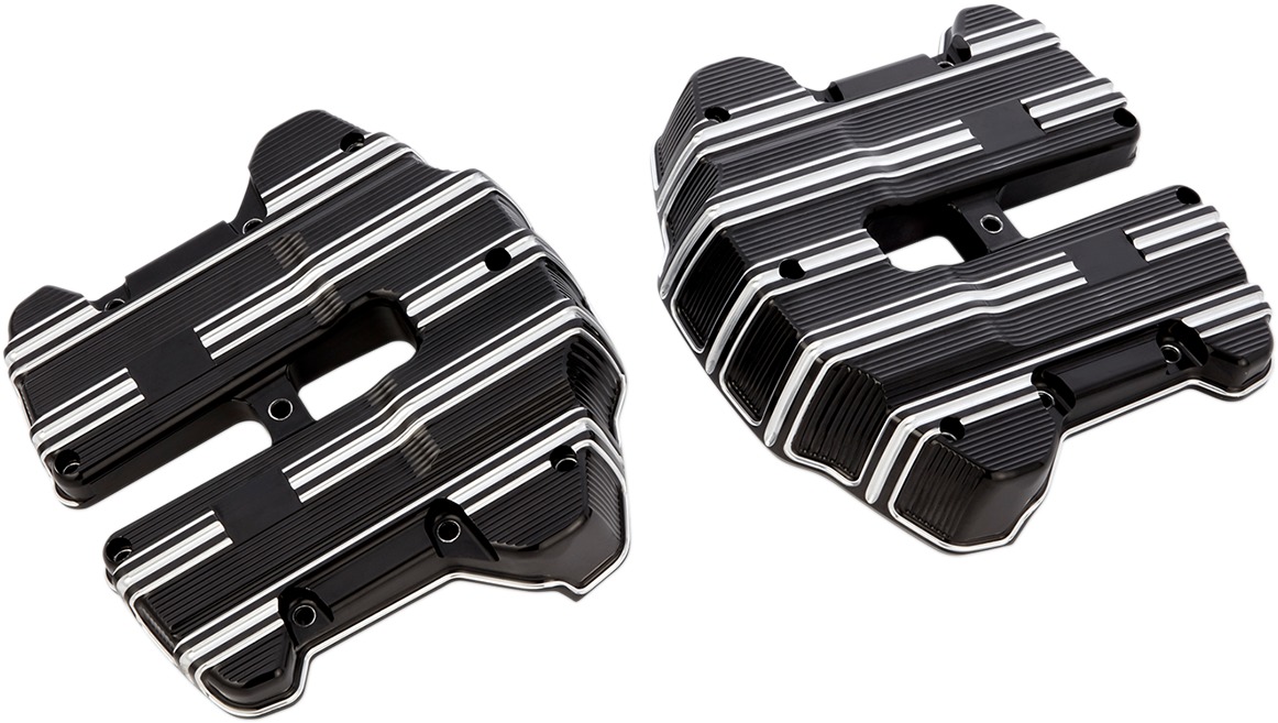 10-Gauge Rocker Covers - 10-Gauge Rckr Box Top Cvrs Blk - Click Image to Close