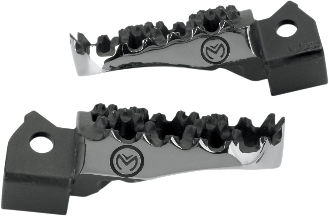 Black/Silver Hybrid Footpegs - Click Image to Close