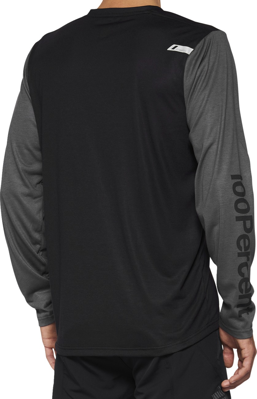 Men's Airmatic Long Sleeve Jersey - Airmatic Ls Jsy Blk Lg - Click Image to Close