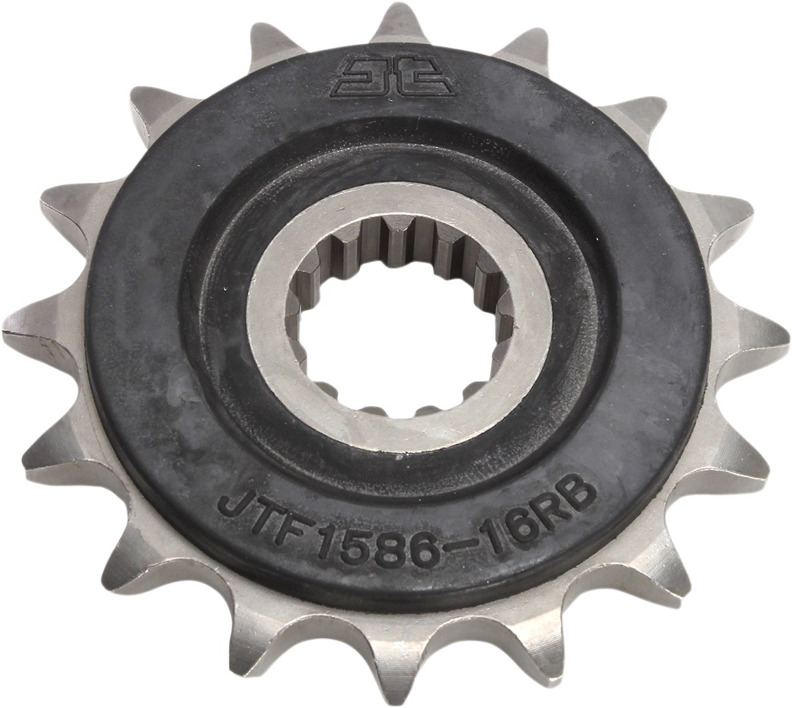 Front Steel Countershaft Sprocket w/ Rubber Damper - 16 Tooth 525 - Click Image to Close