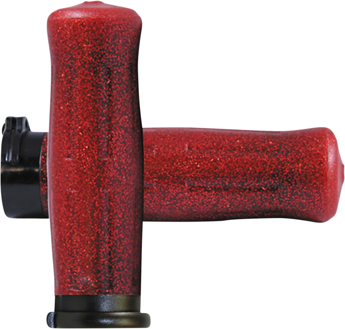 Old School Grips - Coke Bottle Red Sparkle - For 1" Dual Cable H-D Throttles - Click Image to Close