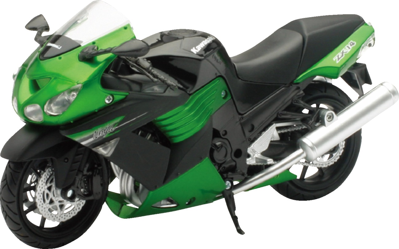 Kawasaki ZX-14 Street Bike (Green) Scale/ - 1:12 - Click Image to Close