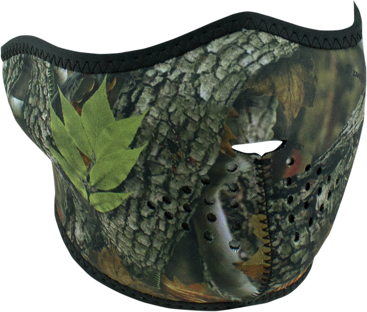 Half-Face Neoprene Mask - Neo Half Mask Forest Camo - Click Image to Close