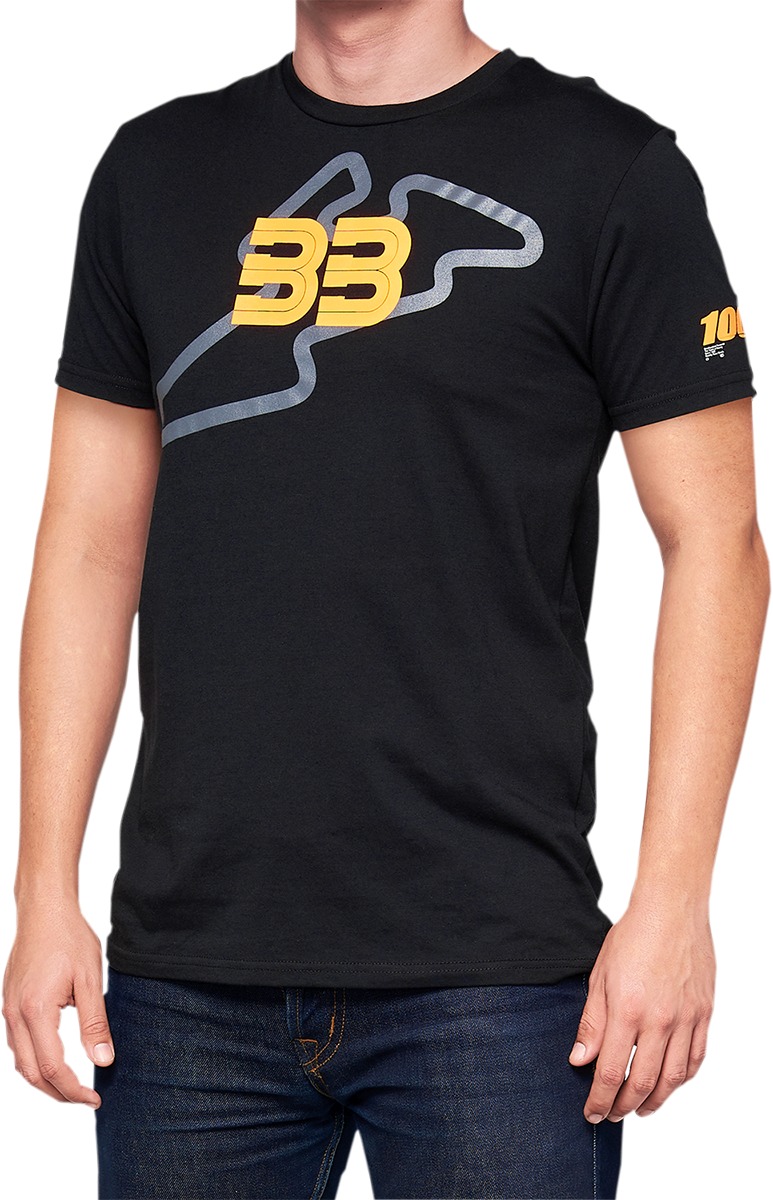 100% Bb33 Track Tee Blk Md - Click Image to Close