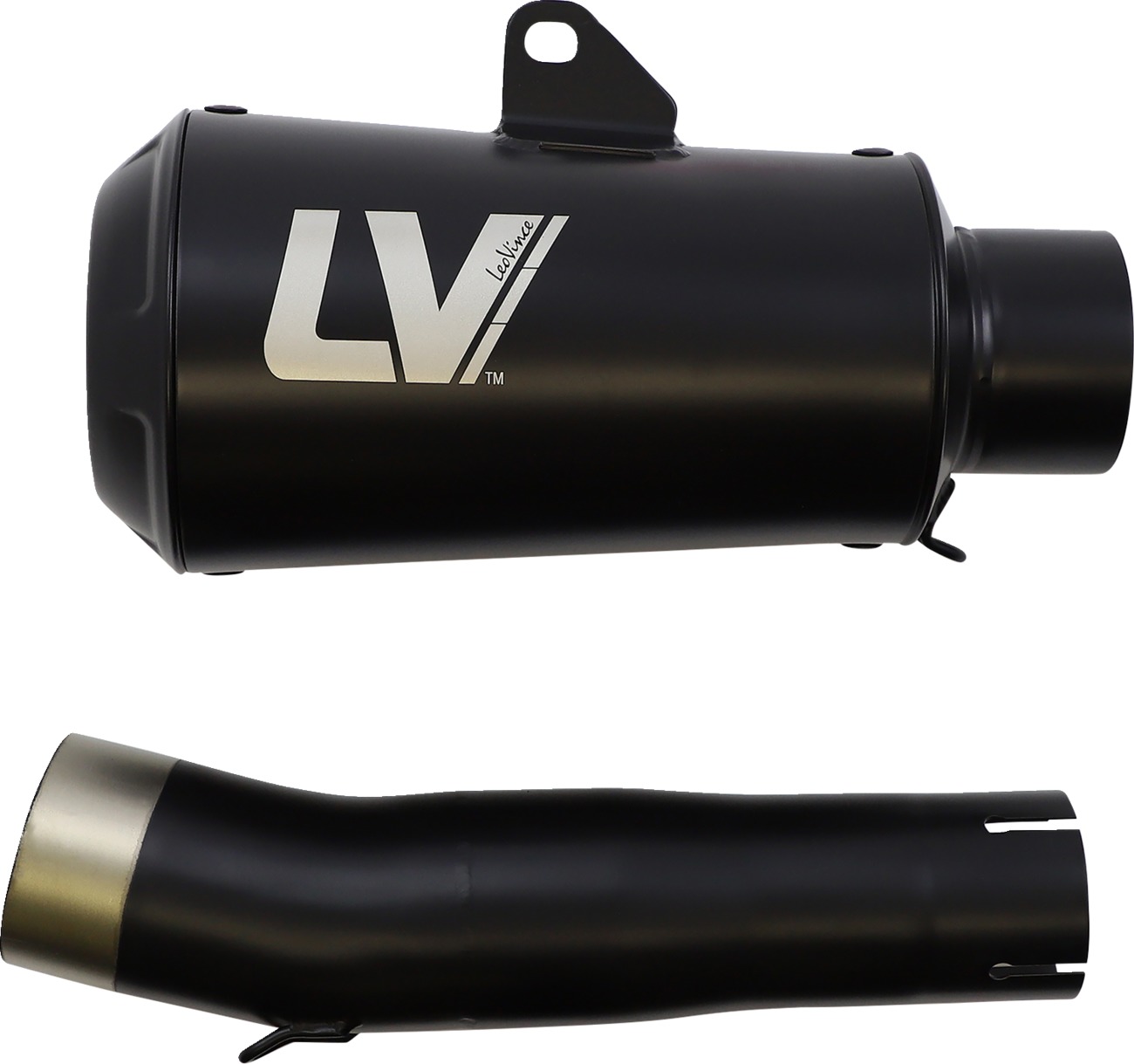 LV-10 Full Black Slip On Exhaust Muffler - For 06-20 Yamaha R6 - Click Image to Close