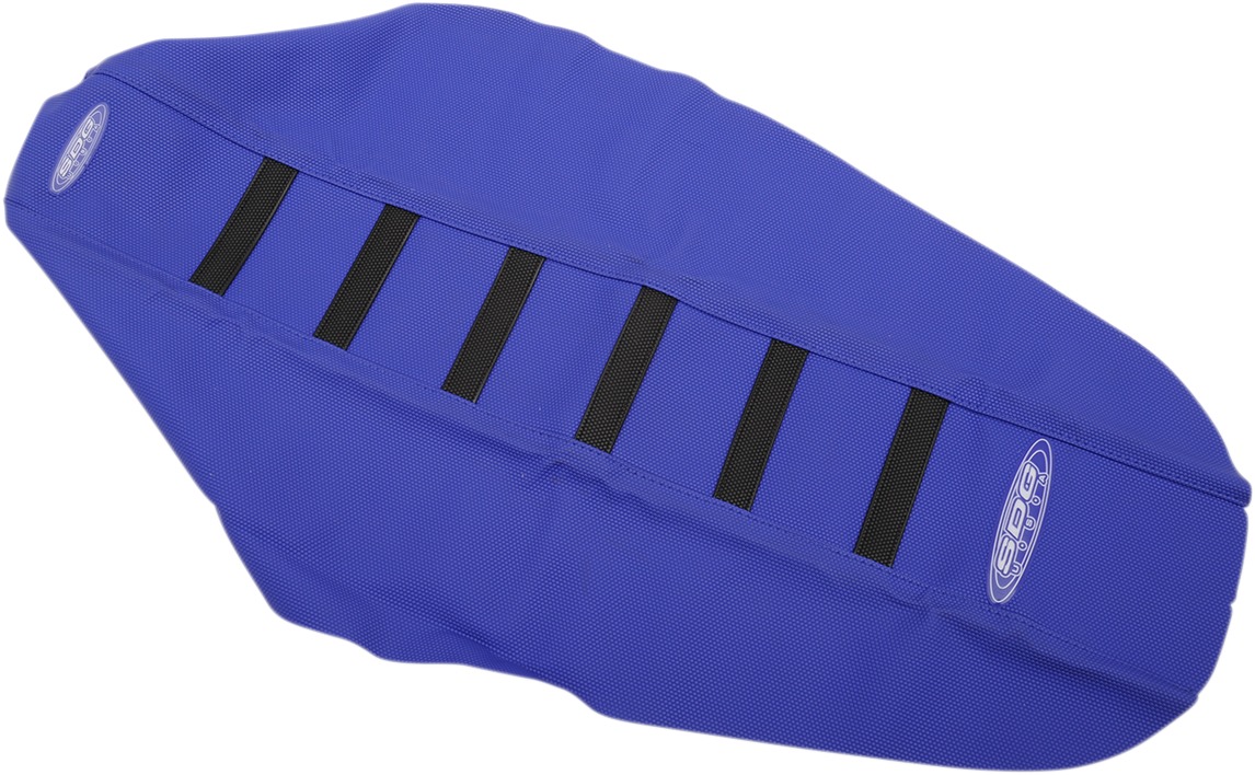 6-Rib Water Resistant Seat Cover Blue/Black - For 02-18 Yamaha WR YZ - Click Image to Close