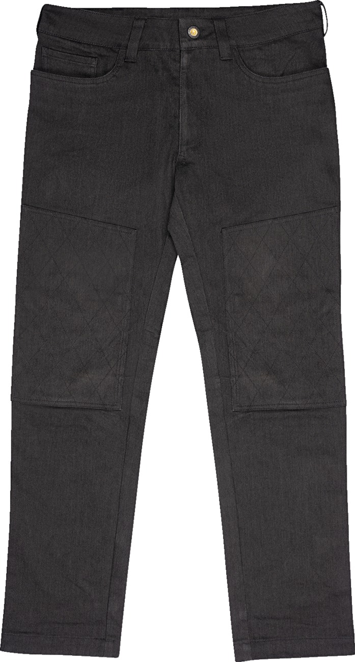 ICON Conductor Jeans Men's Black Size 34 - Relaxed fit denim riding jeans - Click Image to Close