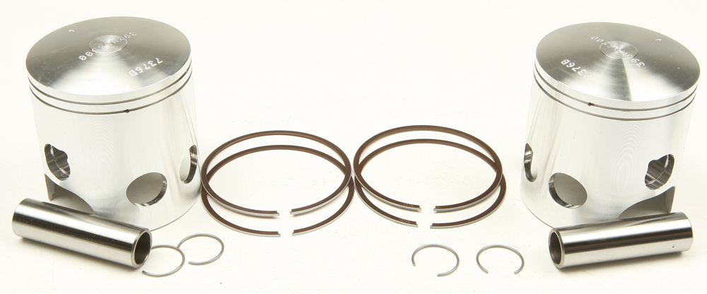 Piston Kit 65.00mm Bore (+1.00mm) - For 73-79 Yamaha RD350 RD400 - Click Image to Close