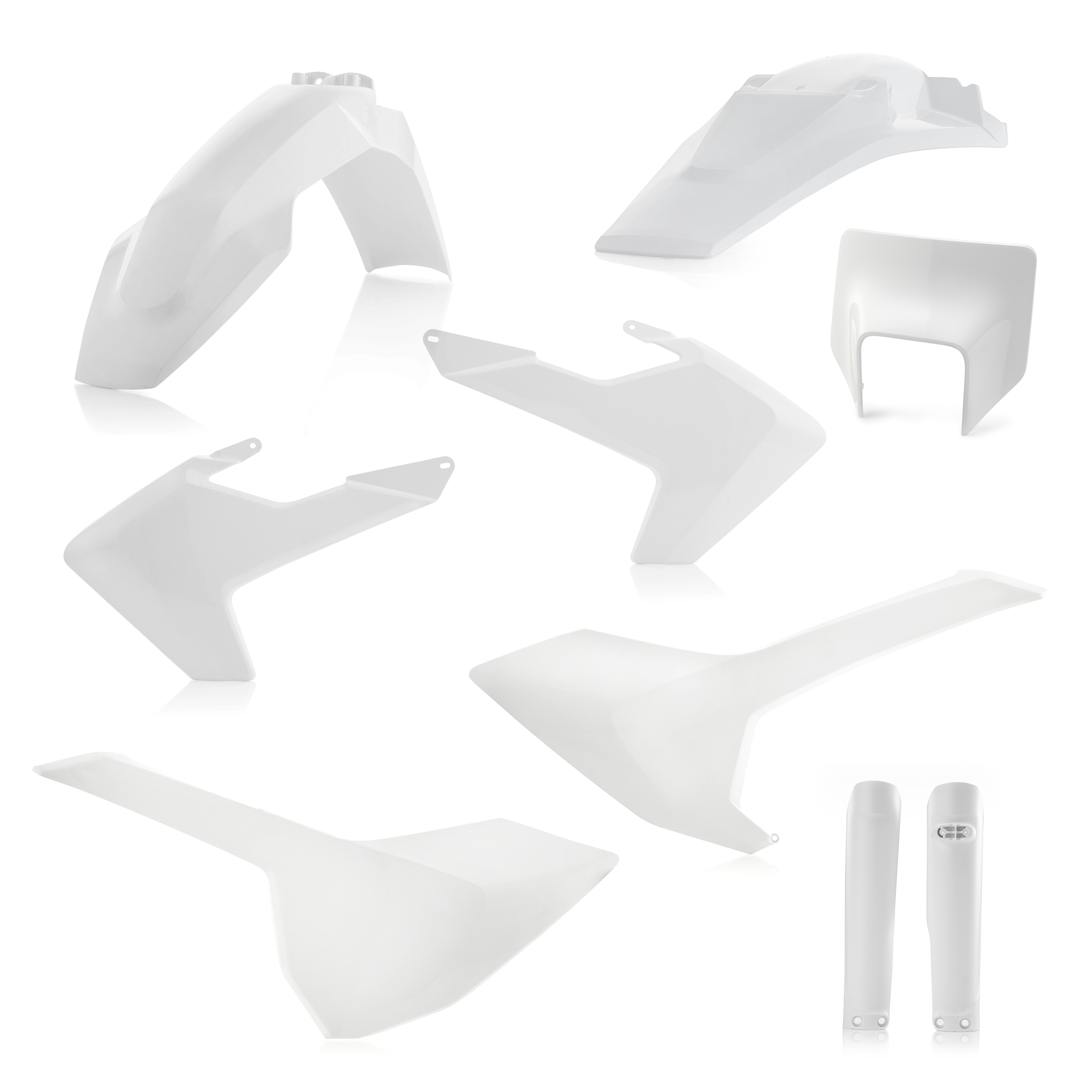 Full Plastic Kit - White - Fits Many 17-19 Husqvarna 150-450 - Click Image to Close