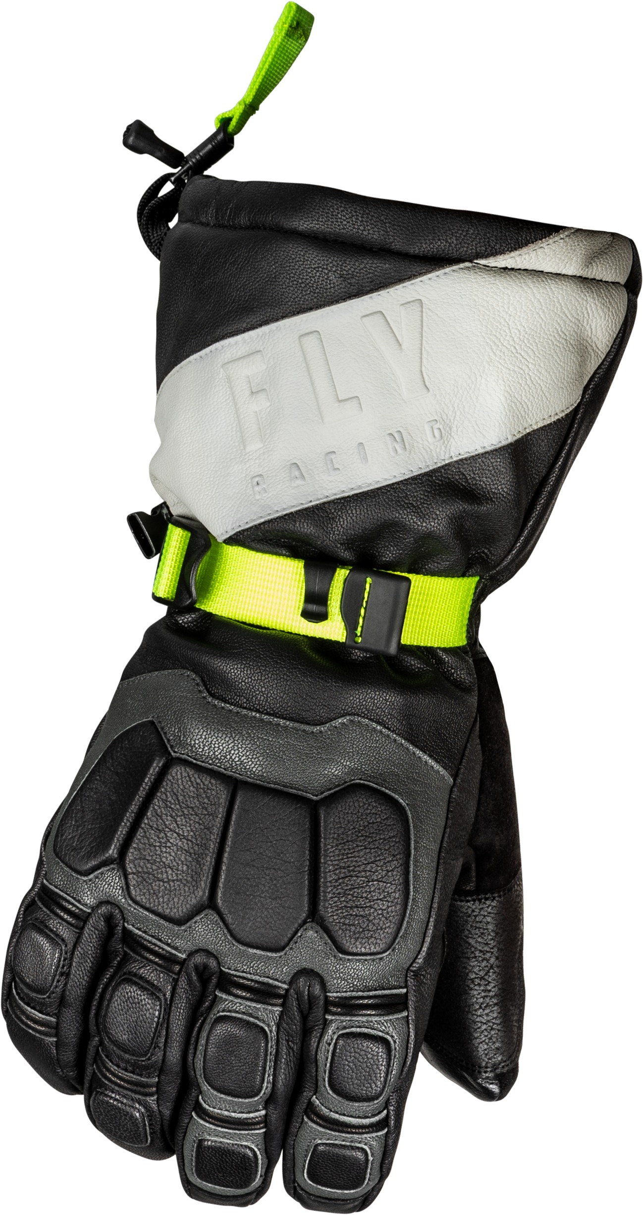 Glacier Gloves Black/Grey/Hi-Vis 3X For Snow - 3X gloves for snow use - Click Image to Close