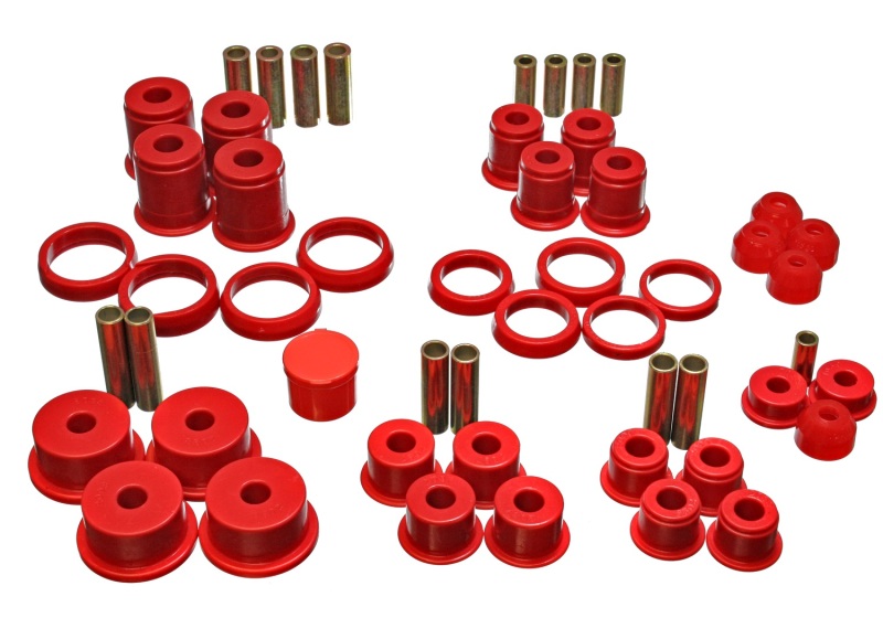 84-01 Jeep Cherokee/Wagoneer/Comanche Red Hyper-Flex Master Bushing Set - Click Image to Close