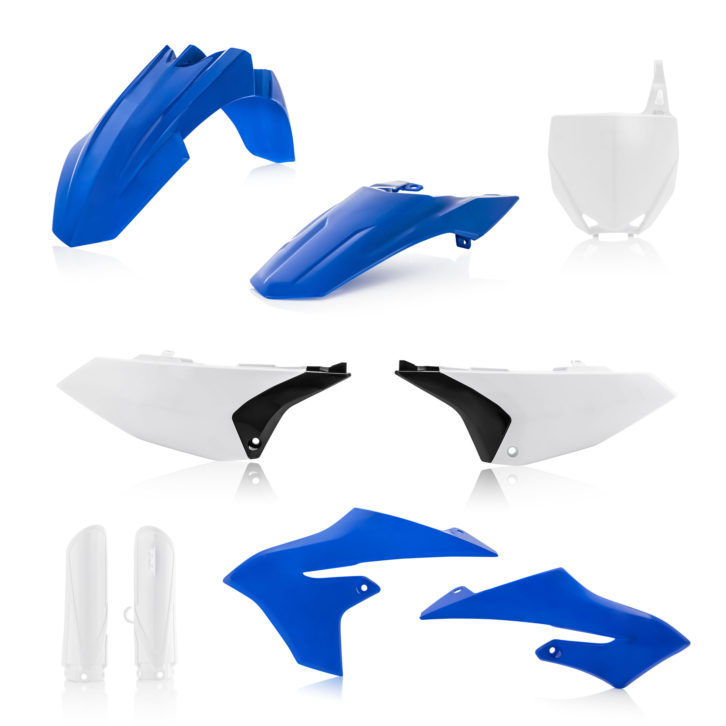 Full Plastic Kit - Blue/White Original 2019 - For 19-23 Yamaha YZ65 - Click Image to Close