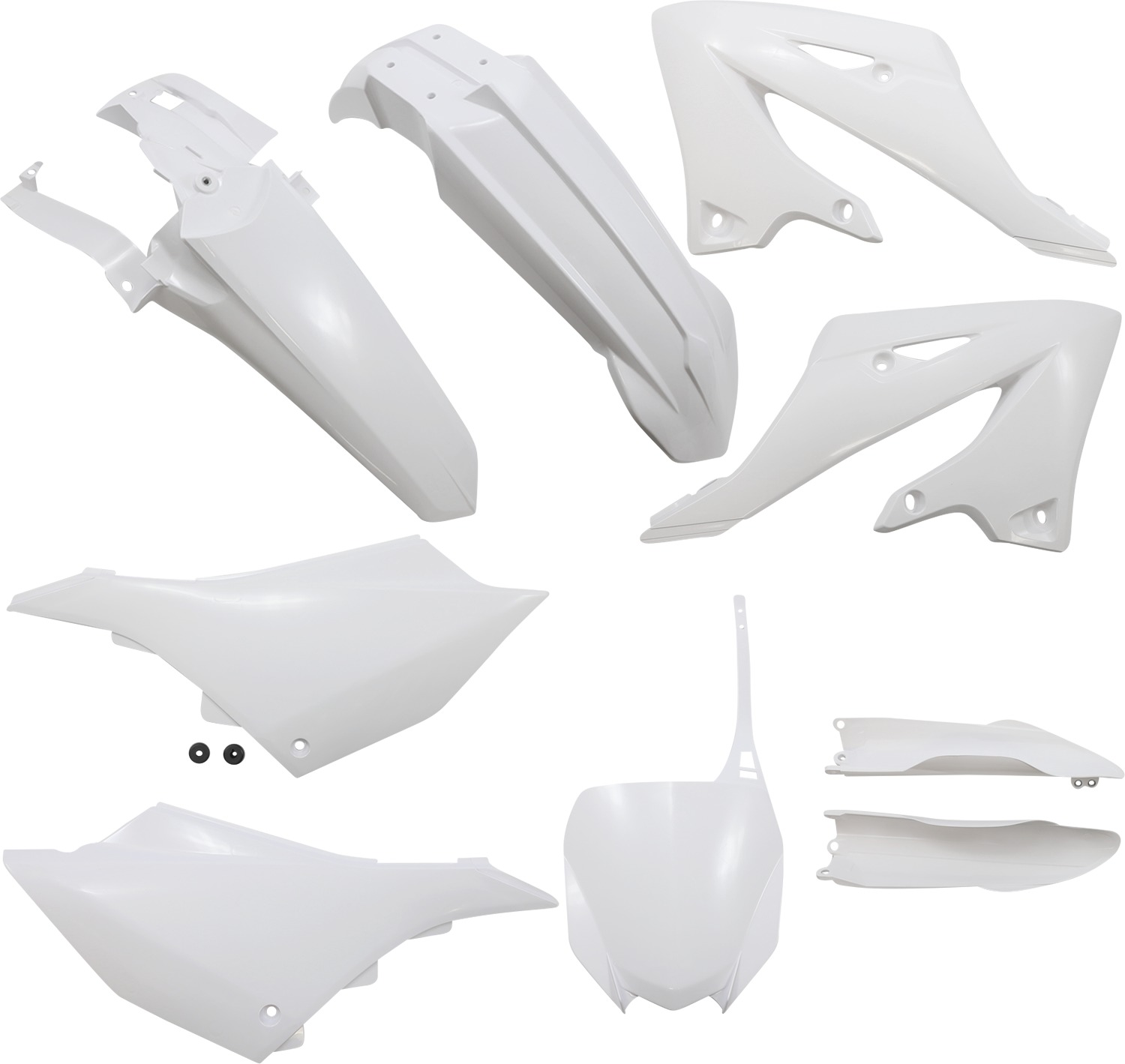 Full Plastic Kit - White - For 22-23 Yamaha YZ125/250 - Click Image to Close