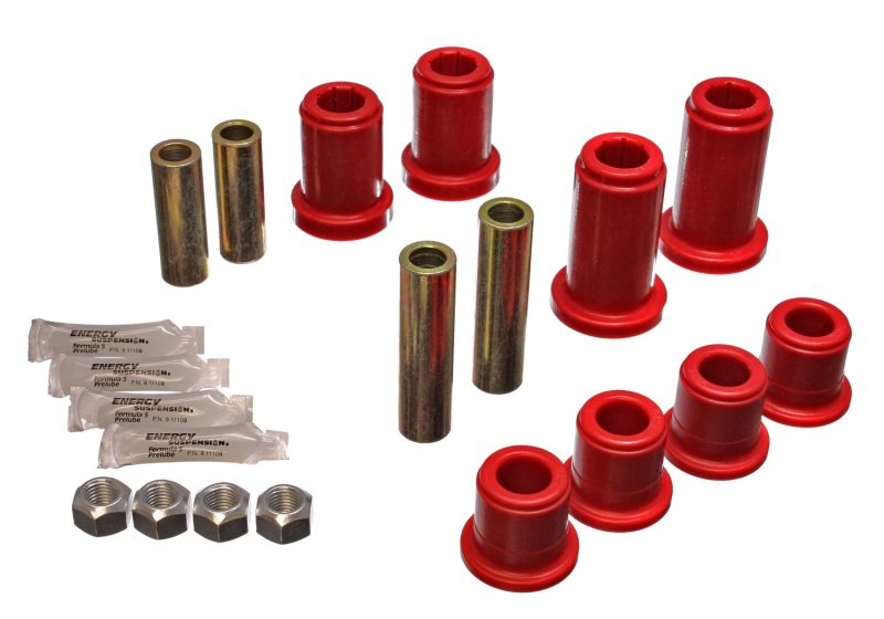 Red Front End Control Arm Bushing Set - For 01-06 GM Silverado C2500 HD 2WD/K2500 HD 4WD - Click Image to Close