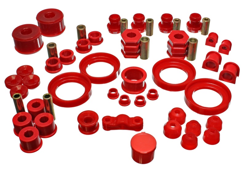 99-00 Honda Civic Si Red Hyper-Flex Master Bushing Set - Click Image to Close