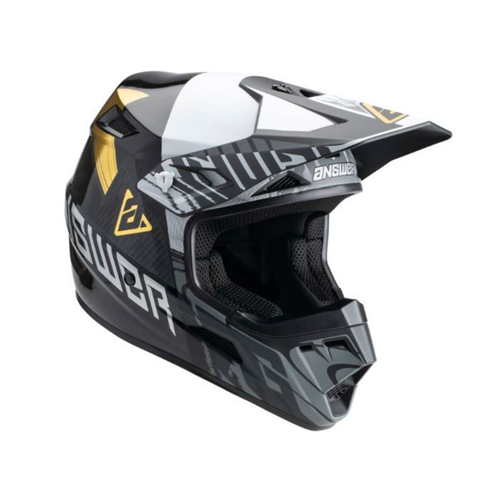 Answer AR3 Ronin Helmet Black/White/Gold - XL - Click Image to Close