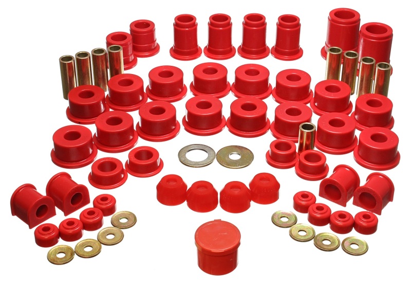 90-95 Toyota 4 Runner 2WD/4WD Red Hyper-Flex Master Bushing Set - Click Image to Close