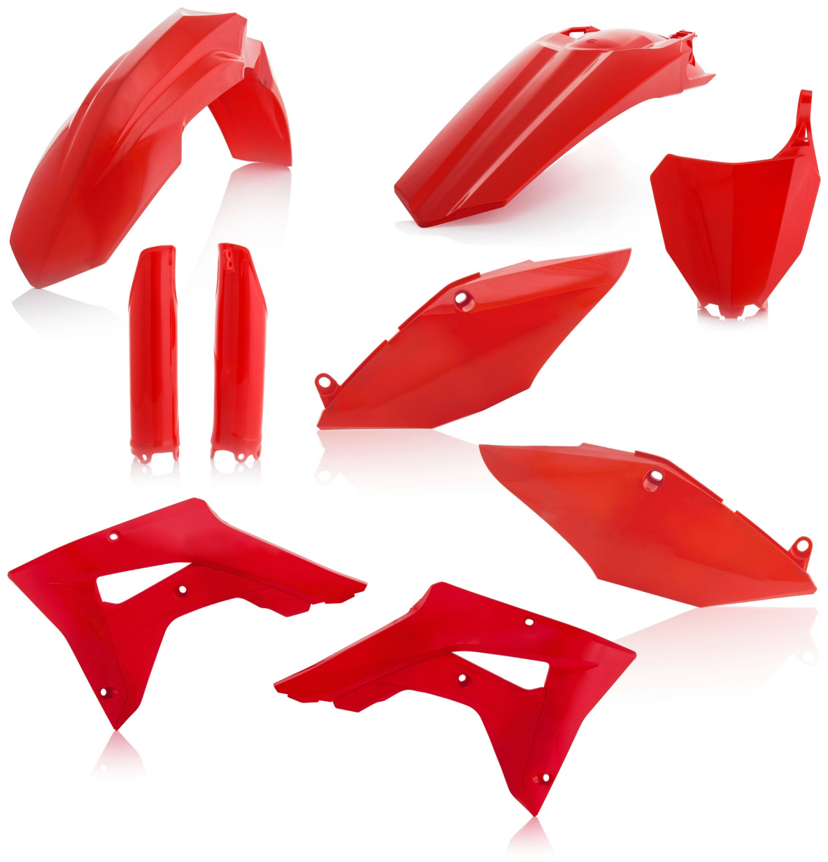 Red Complete Plastic Kit - For 17-18 Honda CRF450RX - Click Image to Close