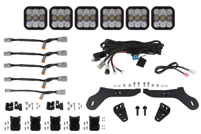 17-20 Ford Raptor SS5 Grille CrossLink Lightbar Kit - Pro White Combo - Click Image to Close