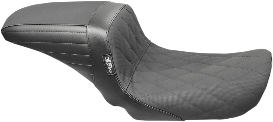 Kickflip Diamond Gripp Tape Vinyl 2-Up Seat - Black - For 04-05 HD Dyna - Click Image to Close