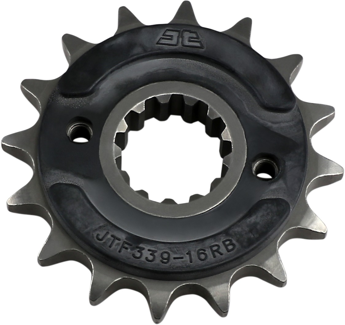 Front Steel Countershaft Sprocket w/ Rubber Damper - 16 Tooth 530 - Click Image to Close