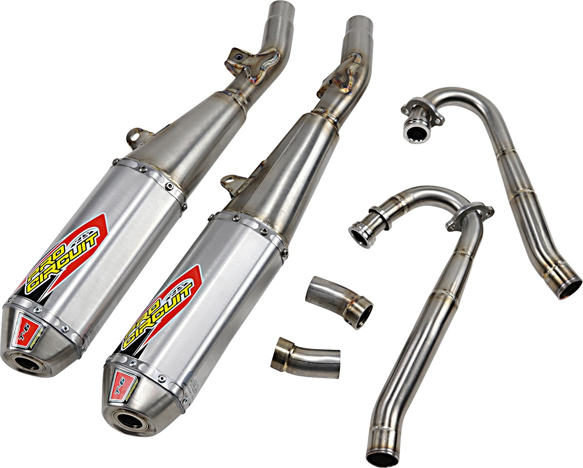 T-6 Stainless Steel Dual Full Exhaust System - For 2020 Honda CRF250R & RX - Click Image to Close