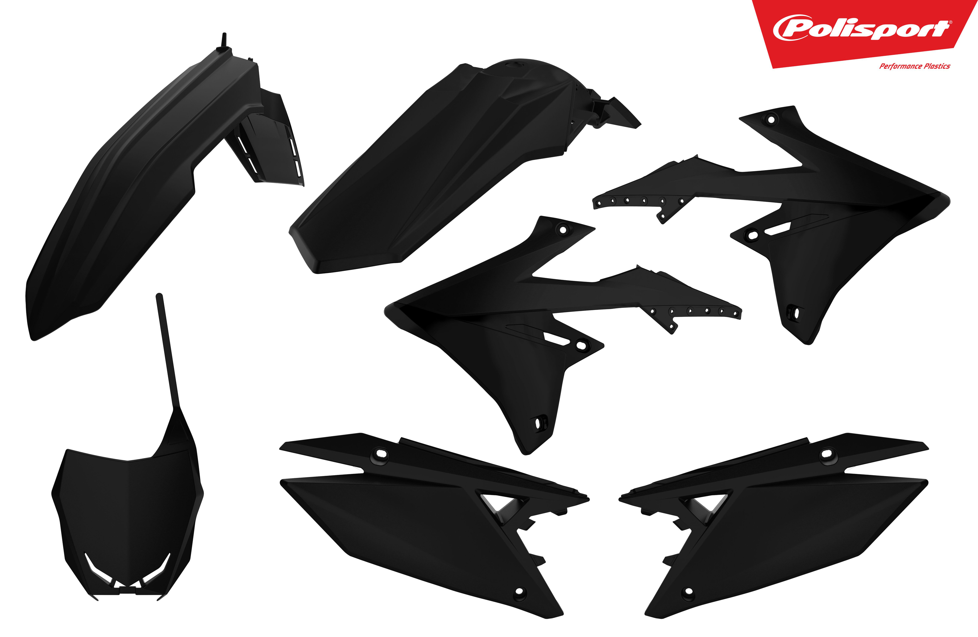 Plastic Body Kit - Black - For 18-19 Suzuki RMZ450 RMZ250 - Click Image to Close