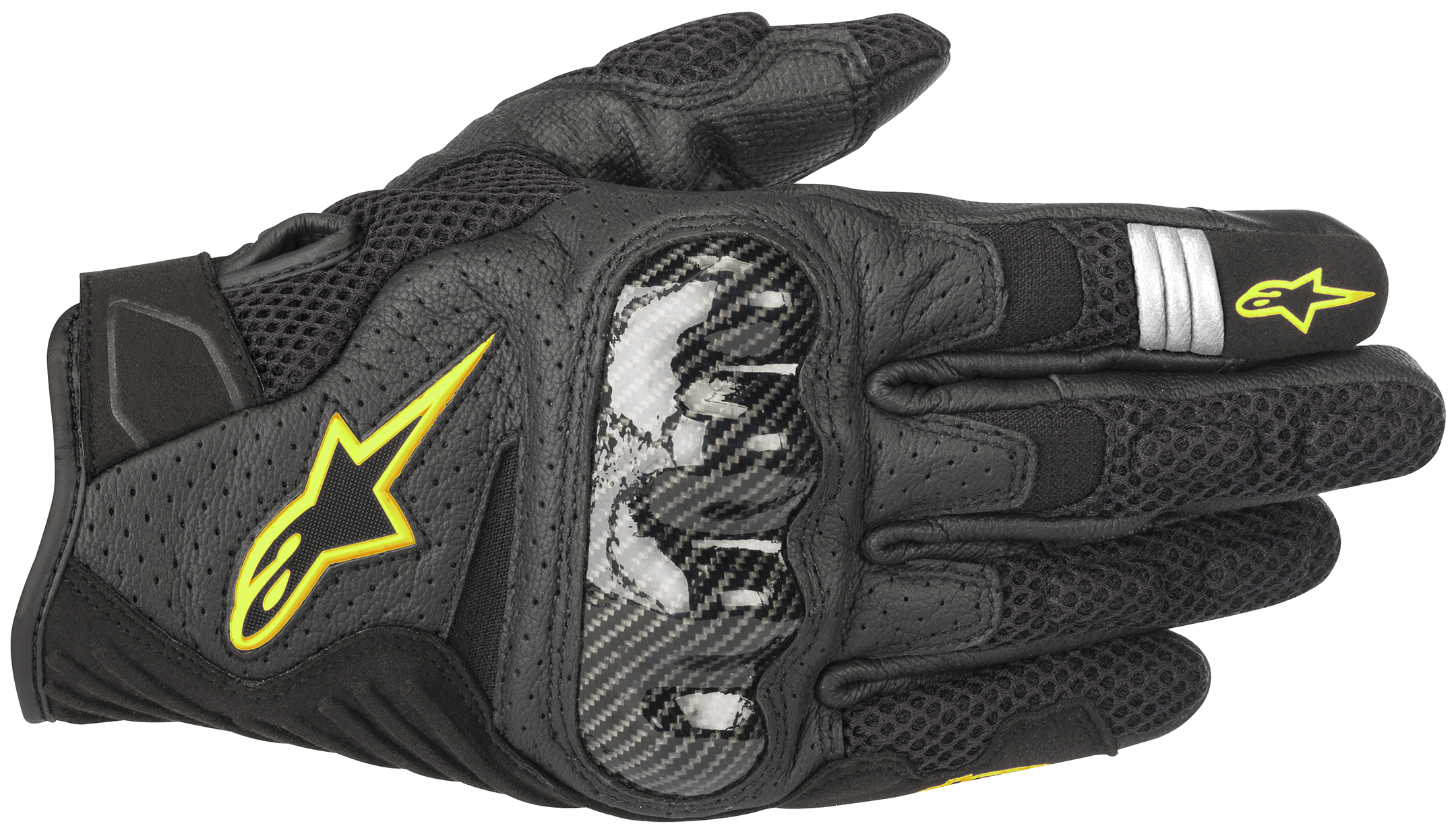 Alpinestars SMX-1 Air V2 Gloves Black/Yellow For Large - SMX-1 Air V2 Gloves For Large - Click Image to Close