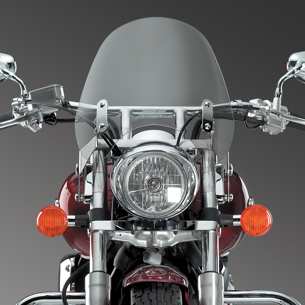 SwitchBlade Deflector Quick Release Windshield - Overall Height: 14.25", Width: 14" - Click Image to Close