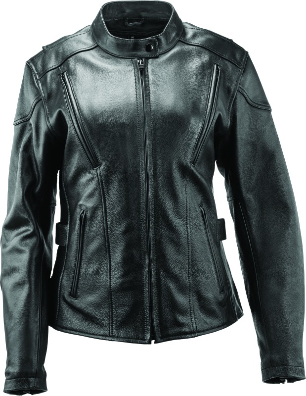 River Road Race Leather Jacket Black Womens - 3XL - Click Image to Close