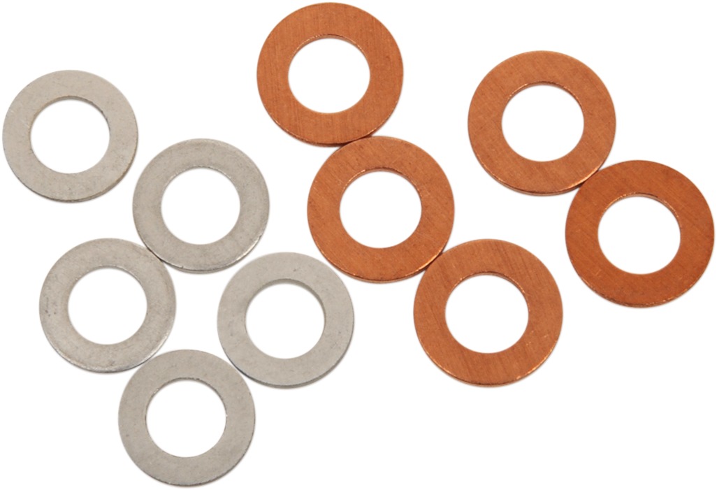 10 Pack - Aluminum & Copper Crush / Compression Washers 6x11mm - Click Image to Close