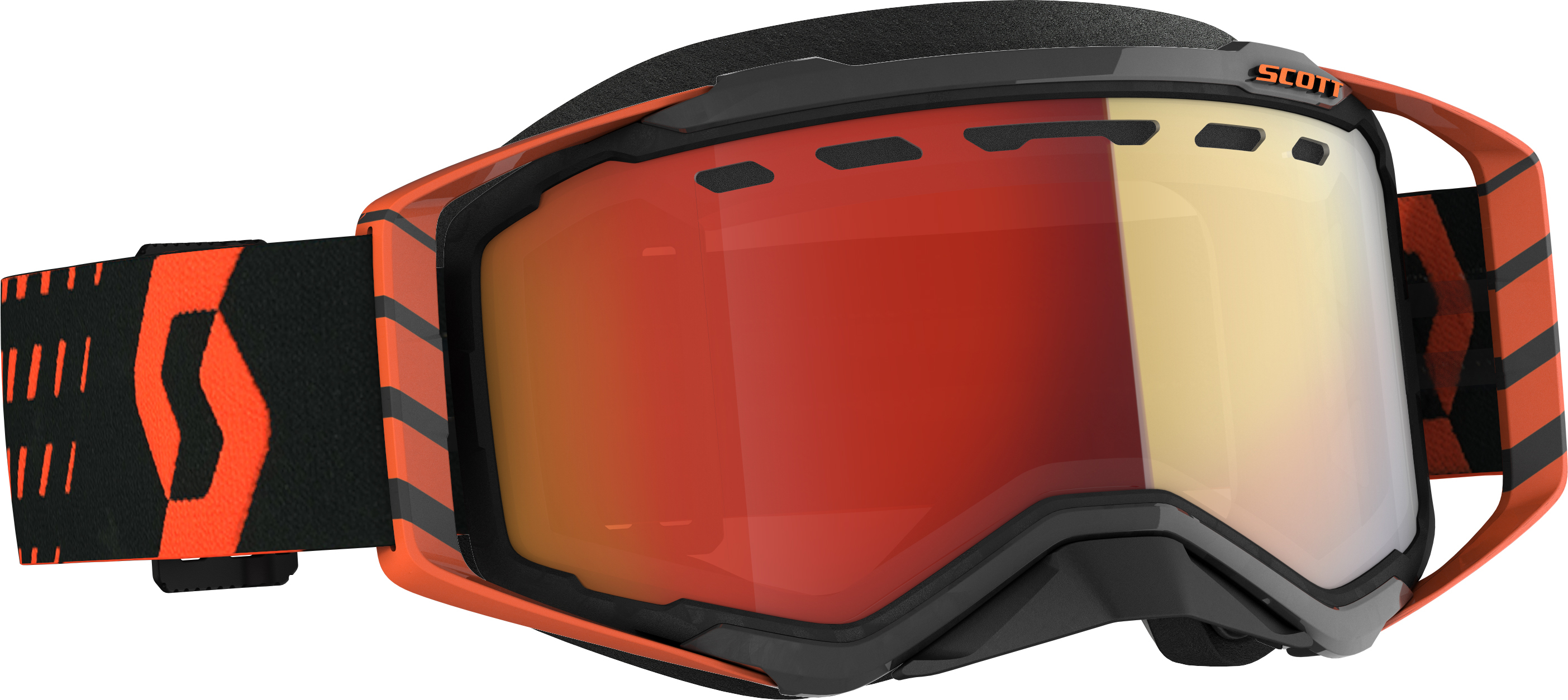 Prospect Snowcross Goggle Orange/Black Enhancer Red Chrome - Click Image to Close