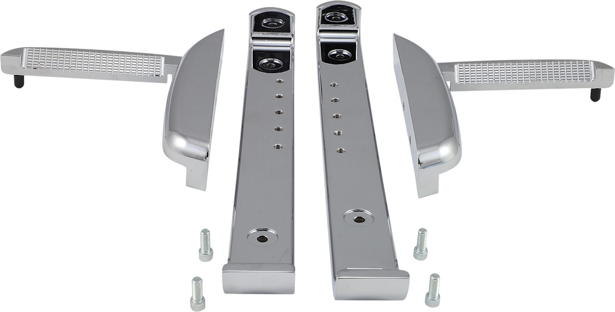 Flip-Out Aero Adjustable Highway Bar Footpegs Chrome - For 14-16 GL1800 - Click Image to Close