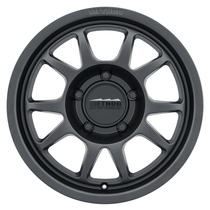 MR702 17x8.5 0mm Offset 5x5 71.5mm CB Matte Black Wheel - Click Image to Close