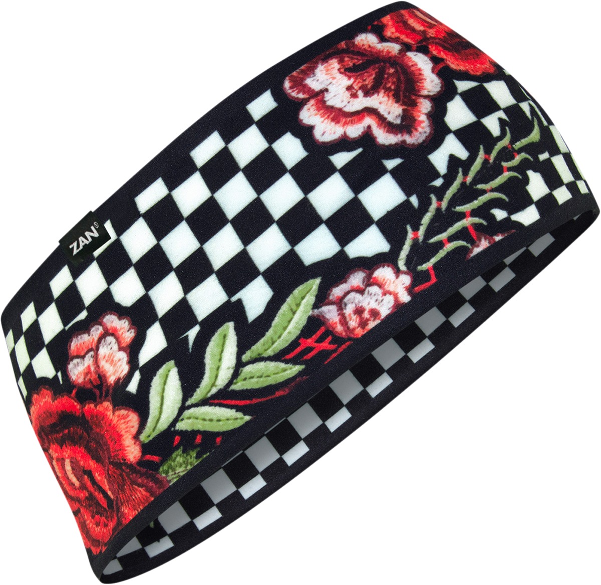 SportFlexT Headband - Headband Sptflx Checkrd Floral - Click Image to Close