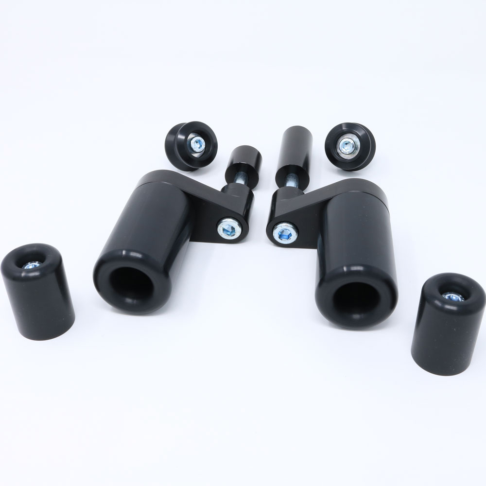 Standard Frame Sliders Complete Kit- Black - For 18-23 Kawasaki Ninja 400 - Click Image to Close