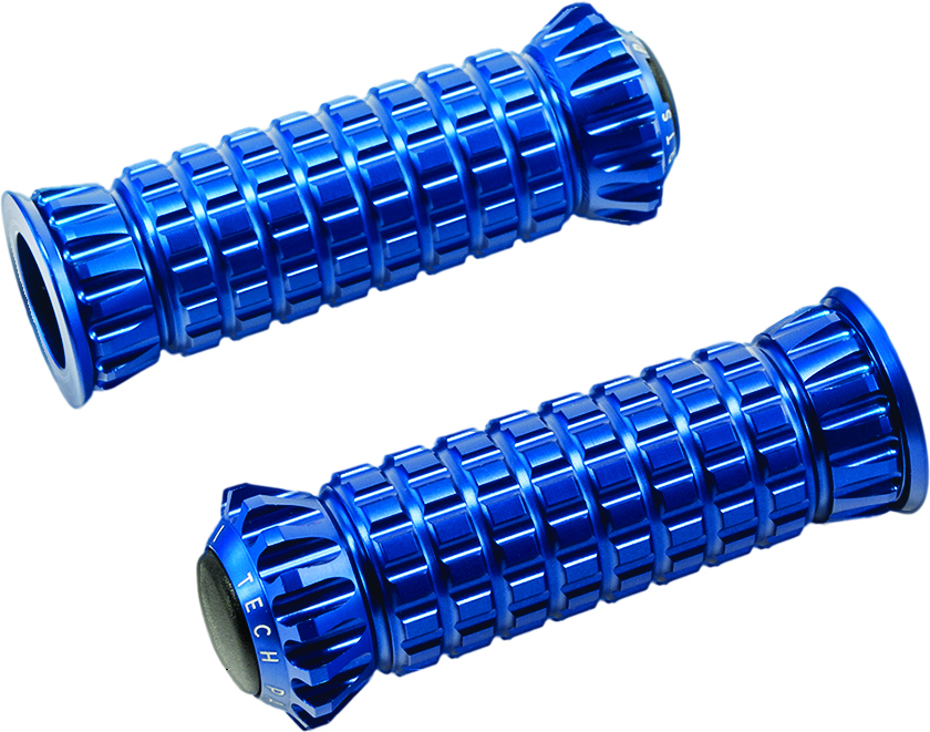 Hi-Tech Fighter Footpegs Blue - For Use w/ Puig Footpeg Adapters - Click Image to Close