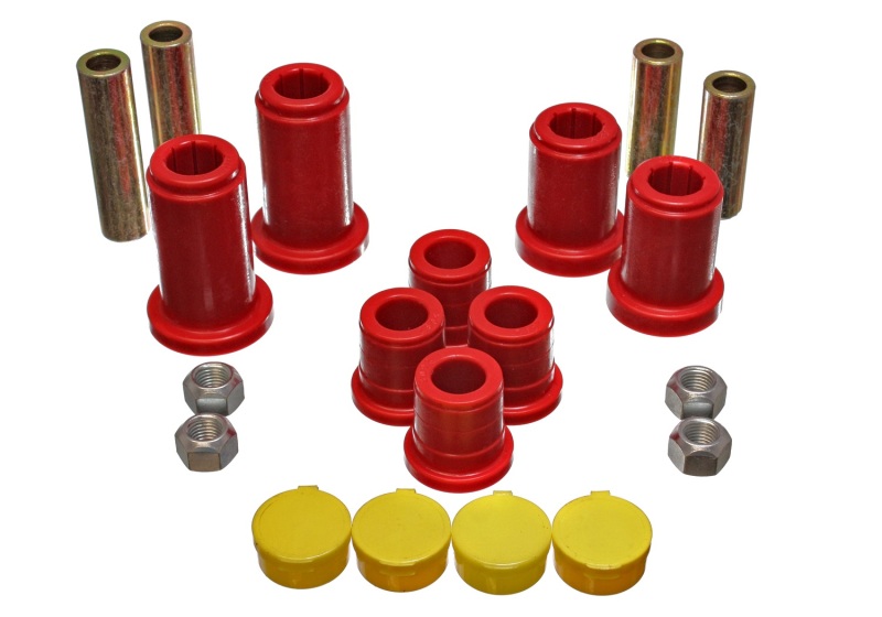 98-99 Tahoe/Yukon/Denali / 98-95 K5 Blazer 4WD Red Front End C/A Bushing Set - Click Image to Close