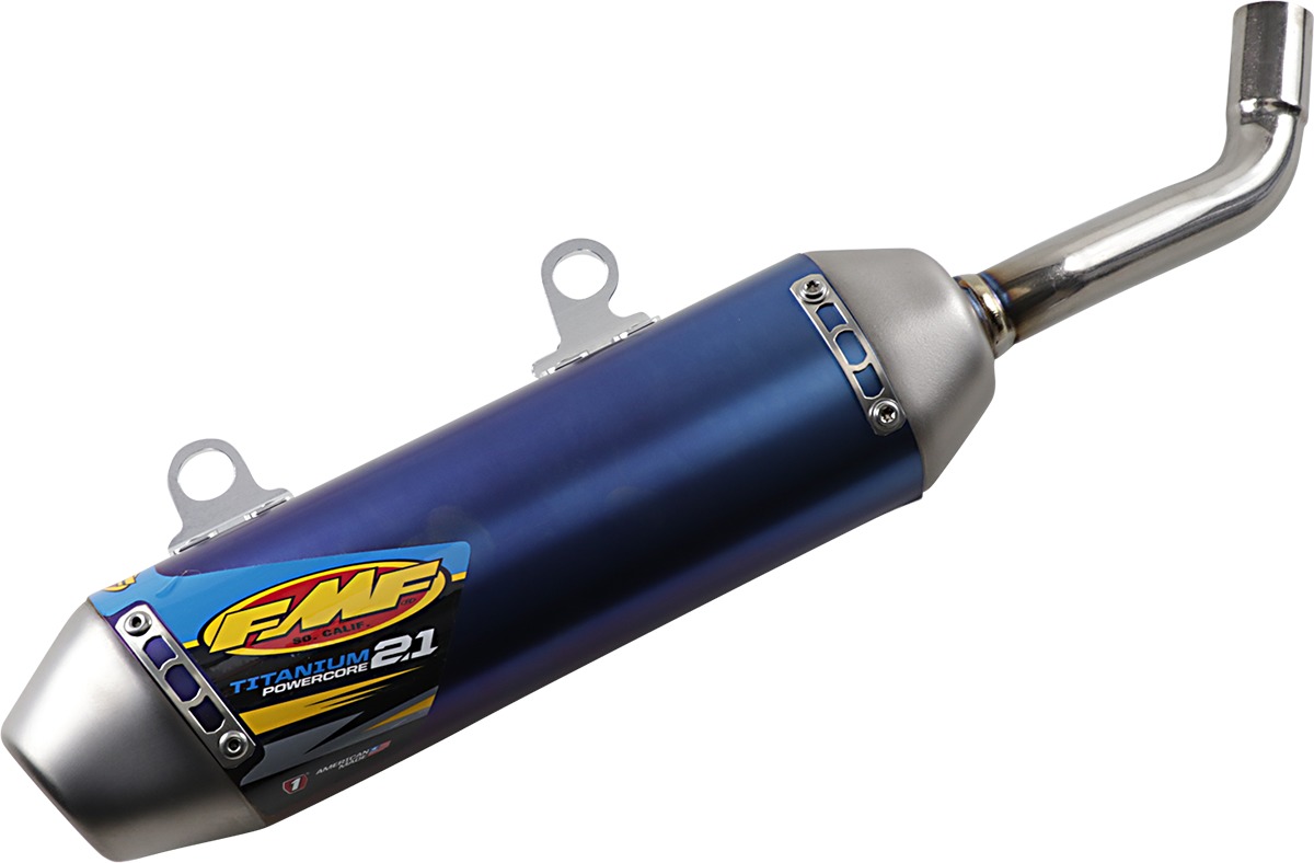 Blue Powercore 2.1 Shorty Slip On Silencer - For 19-21 KTM/HSQV 250/300 2T - Click Image to Close