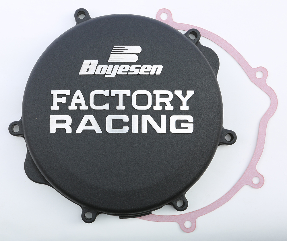 Black Factory Racing Clutch Cover - For 96-08 Suzuki RM250 - Click Image to Close