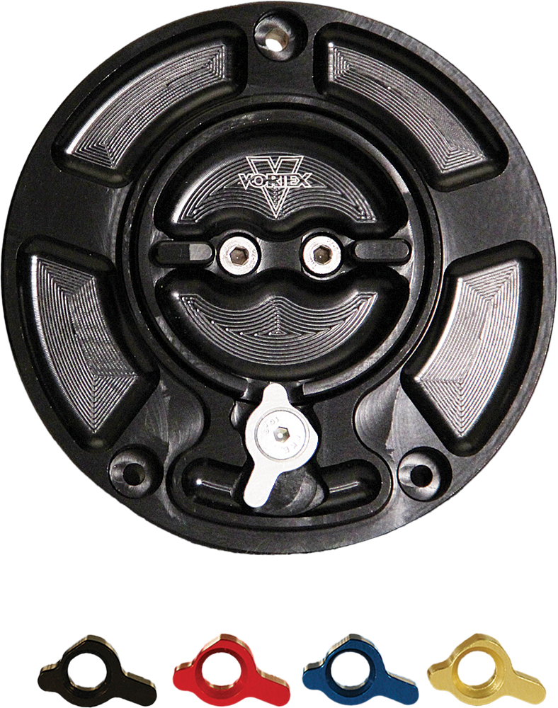 V-3 Gas Cap - Black - For 03-17 Suzuki Hayabusa GSXR SV - Click Image to Close