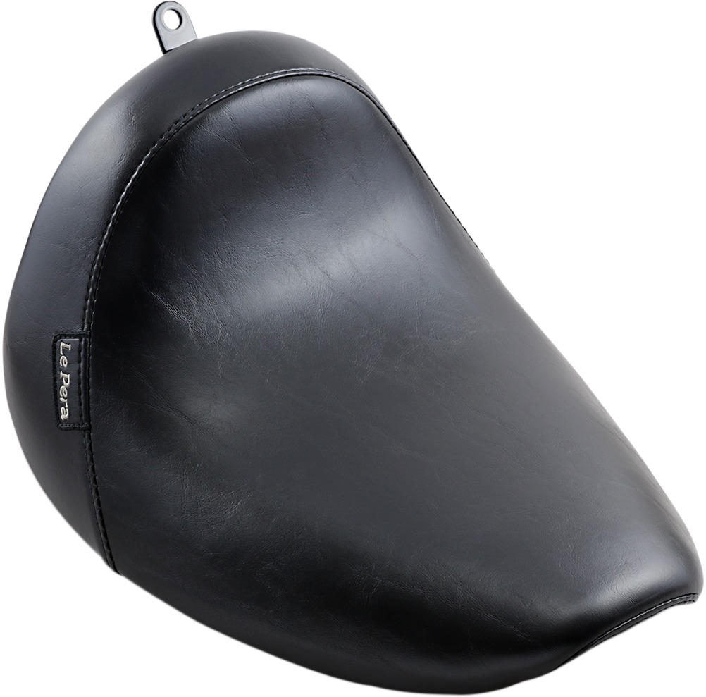 Bare Bones Smooth Vinyl Solo Seat - Black - For Harley FLS FXS - Click Image to Close