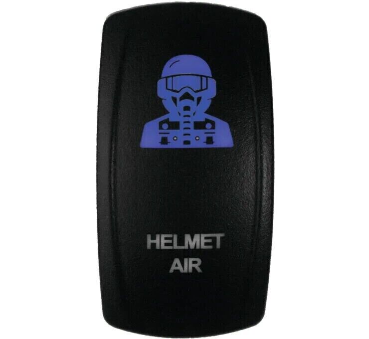 Racing Lighted Switch Hel Air On/Off Blue - Click Image to Close