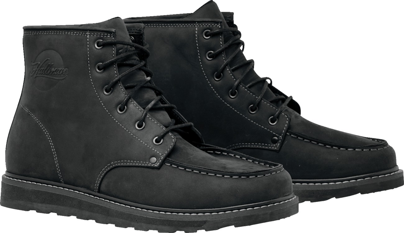 Thor Hallman Towner Boots Black Size 13 - Full grain leather boots for street riding - Click Image to Close